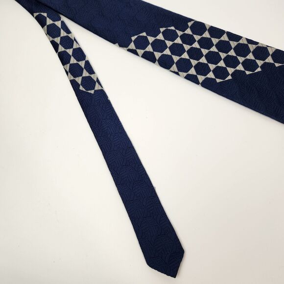 VTG 90s JC Penny Tie Mens Eclectic Retro Embroidered Preppy‎ Edgy Grandpa Core - Picture 5 of 11